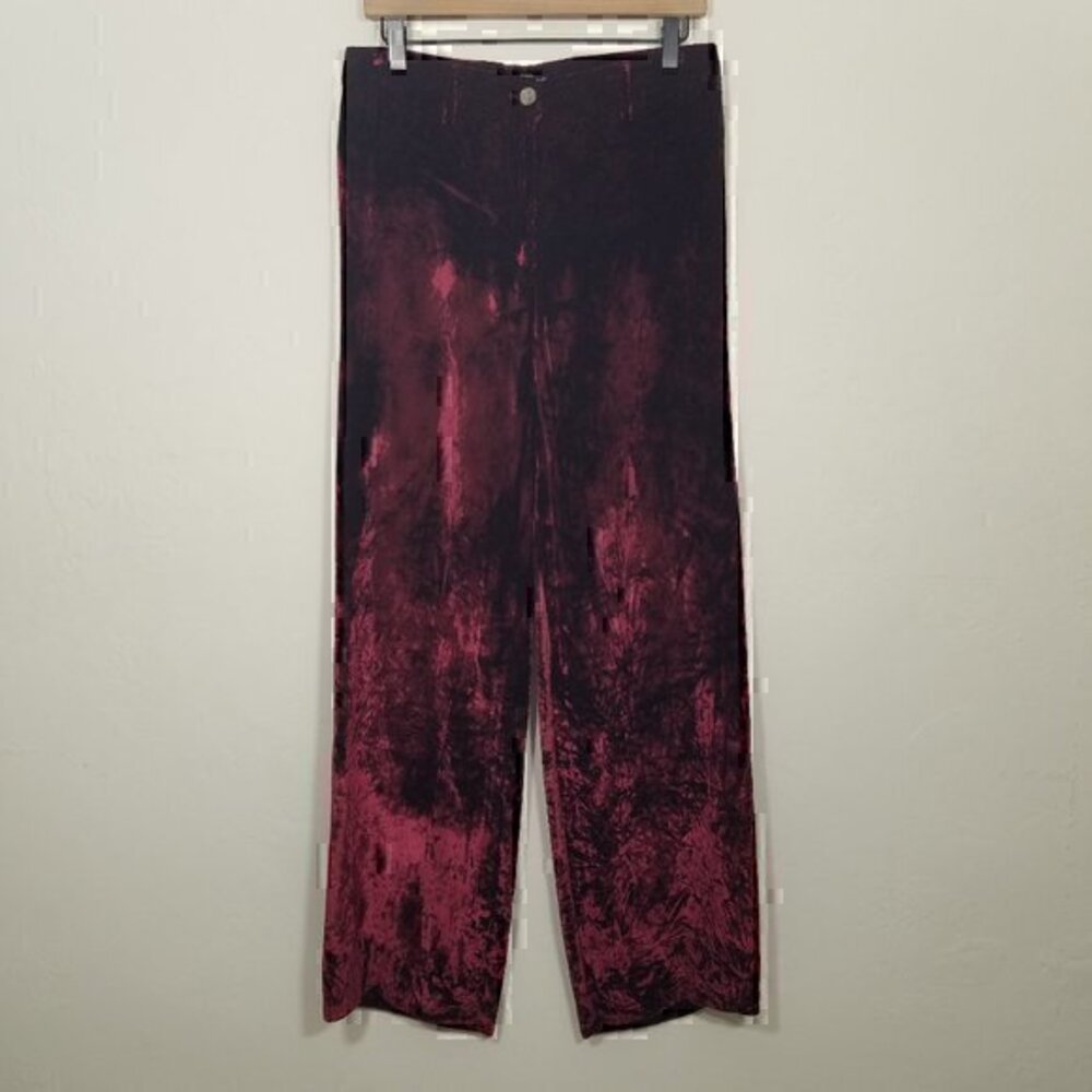 Dolce & Gabbana Stunning Velvet Midnight Red Pants